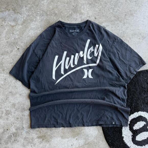 Y2K Hurley Surf Spellout Tee - Picture 1 of 5